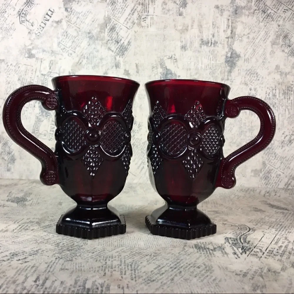 Avon 1876 Cape Cod Collection - Two Pedestal Mugs